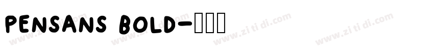 pensans bold字体转换